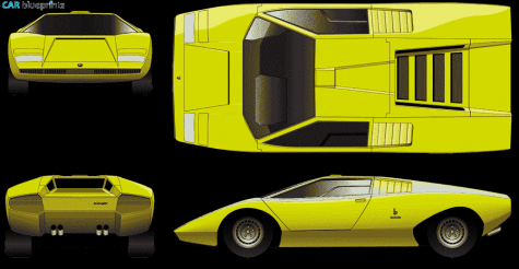 1982 Lamborghini Countach LP500 Coupe blueprint